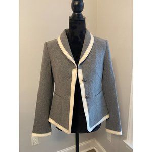 Chelsea & Theodore Grey Wool Blend Blazer Jacket Sz 2